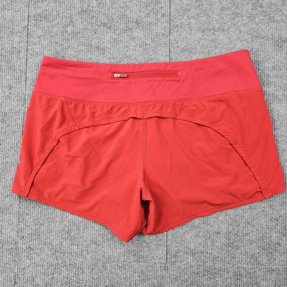 Lululemon Speed Up Shorts Womens 10 Red Aloha Hawaii Collection Rare Lined Run - Picture 7 of 9